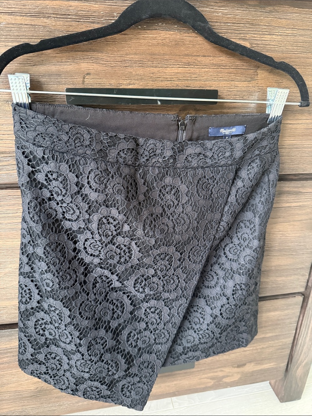Madewell Black Lace Mini Skirt
